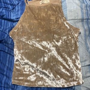 Hollister size small crop top. Pink velvet material